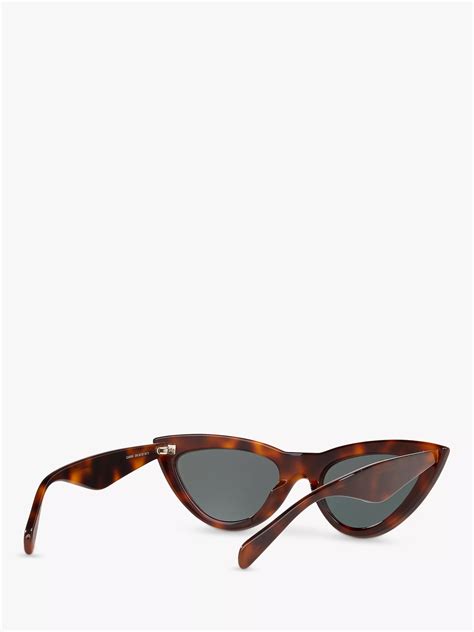 celine cat eye sunglasses green|More.